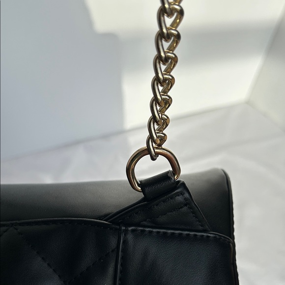 Call It Spring Black Quilted Backpack with Gold Accents - Picture 11 of 12